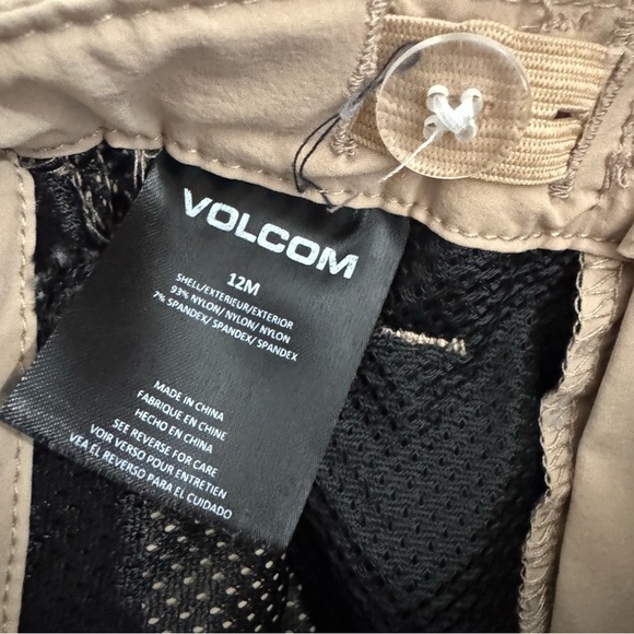 Kid's Volcom Tan Flat Front Walking Shorts - Picture 7 of 10